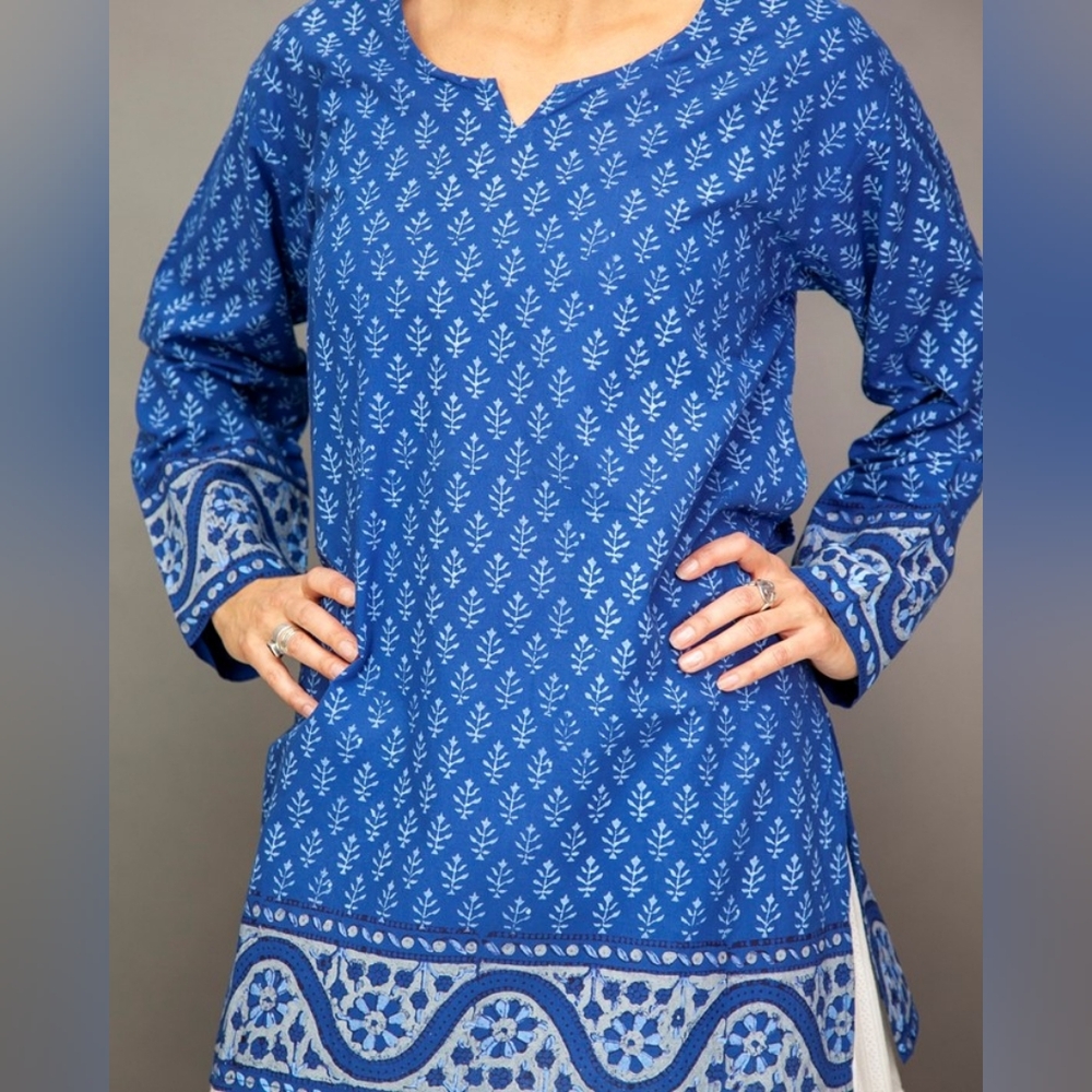 India Arts Kurta Tunic Hand Block Small/Medium